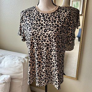 Women's Cheetah / Animal Print T Shirt Size Large